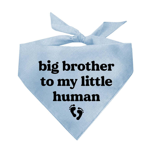 Big Brother To My Little Human (Black) Triangle Dog Bandana