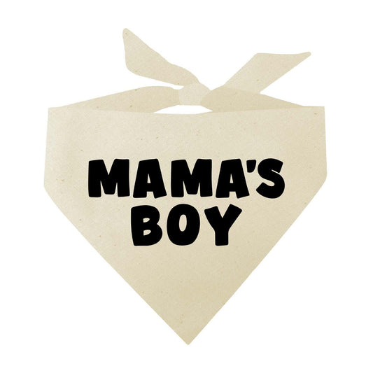 Mama's Boy (Black) Triangle Dog Bandana