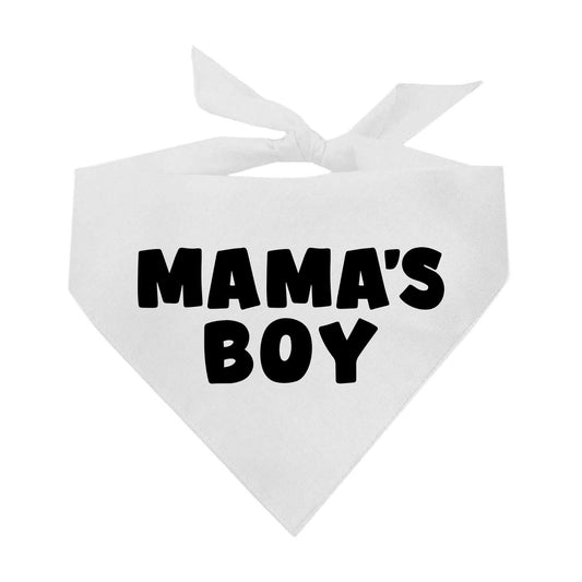 Mama's Boy (Black) Triangle Dog Bandana