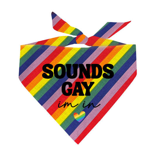 Sounds Gay I'm In (Pride) Triangle Dog Bandana