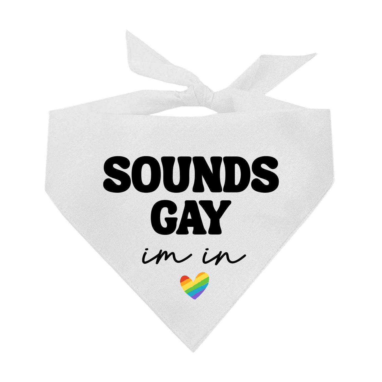 Sounds Gay I'm In (Pride) Triangle Dog Bandana