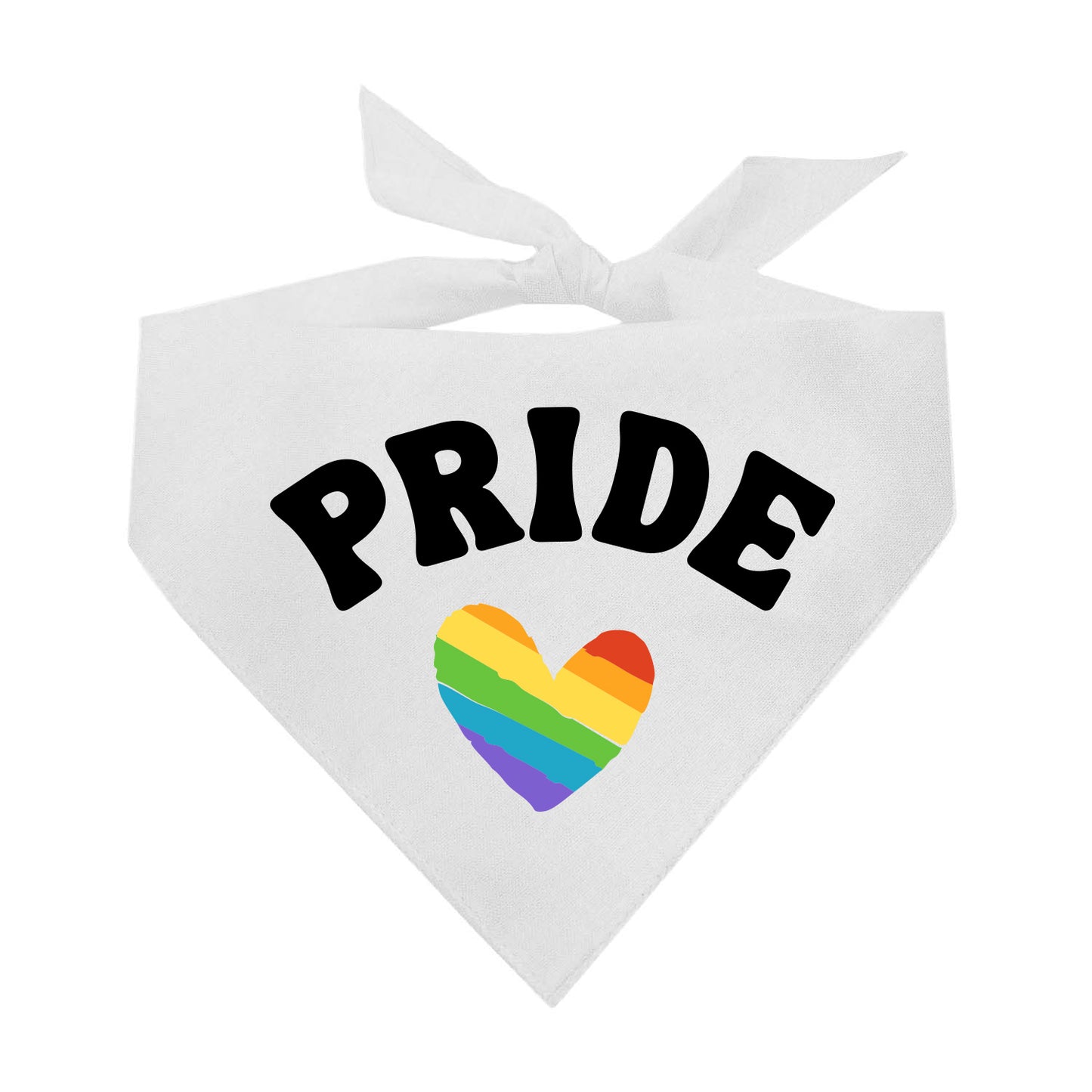 PRIDE Rainbow Heart (Pride) Triangle Dog Bandana