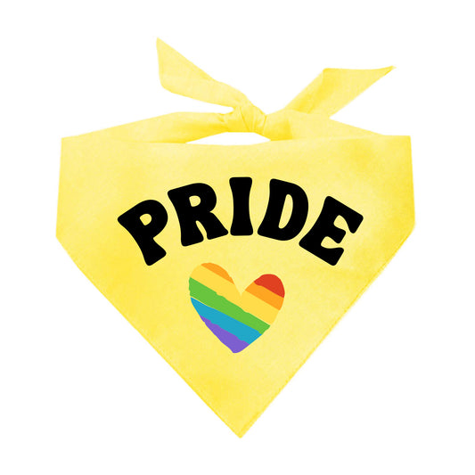 PRIDE Rainbow Heart (Pride) Triangle Dog Bandana