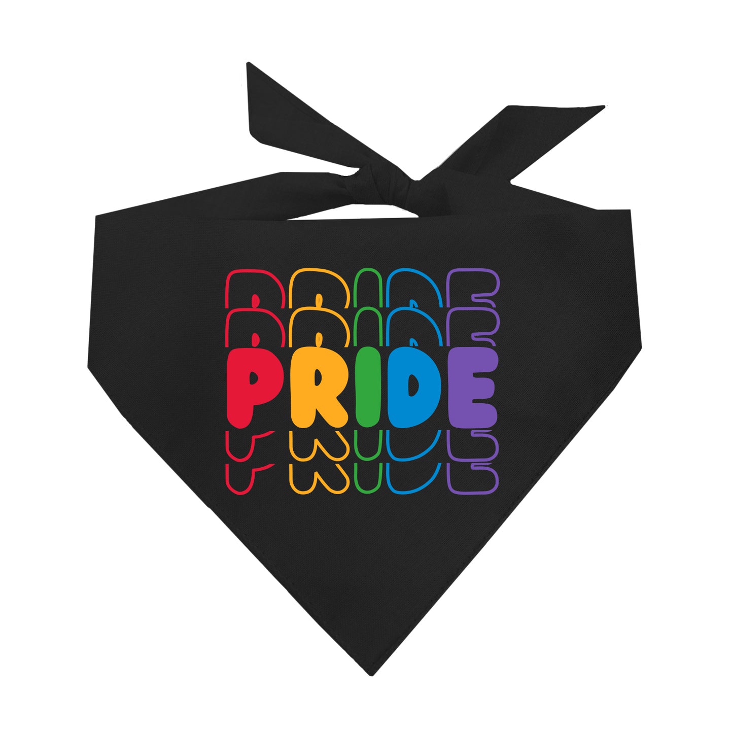 Rainbow PRIDE (Pride) Triangle Dog Bandana