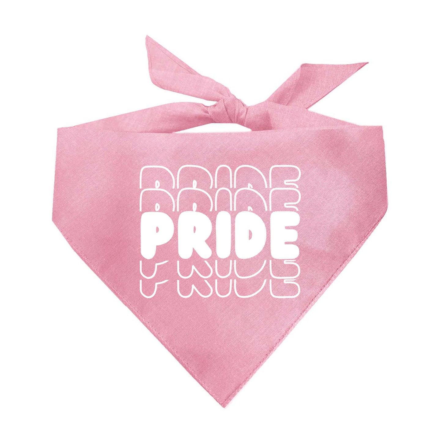 PRIDE Repeating White (Pride) Triangle Dog Bandana