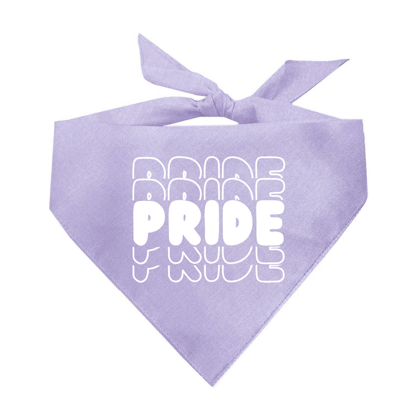 PRIDE Repeating White (Pride) Triangle Dog Bandana