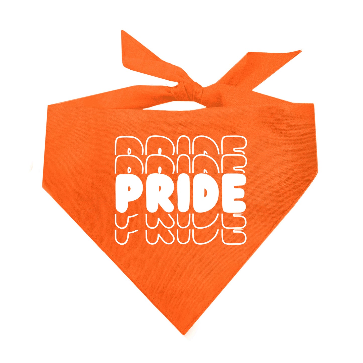 PRIDE Repeating White (Pride) Triangle Dog Bandana