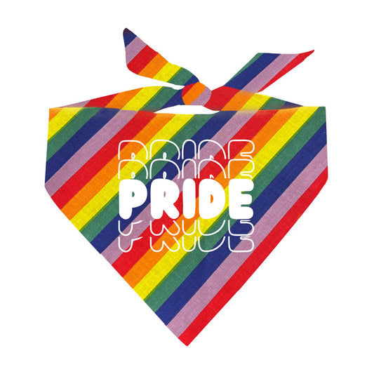 PRIDE Repeating White (Pride) Triangle Dog Bandana