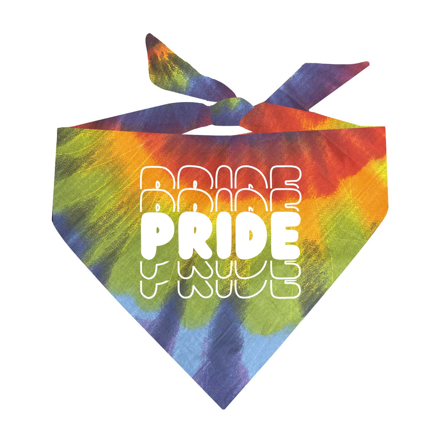 PRIDE Repeating White (Pride) Triangle Dog Bandana