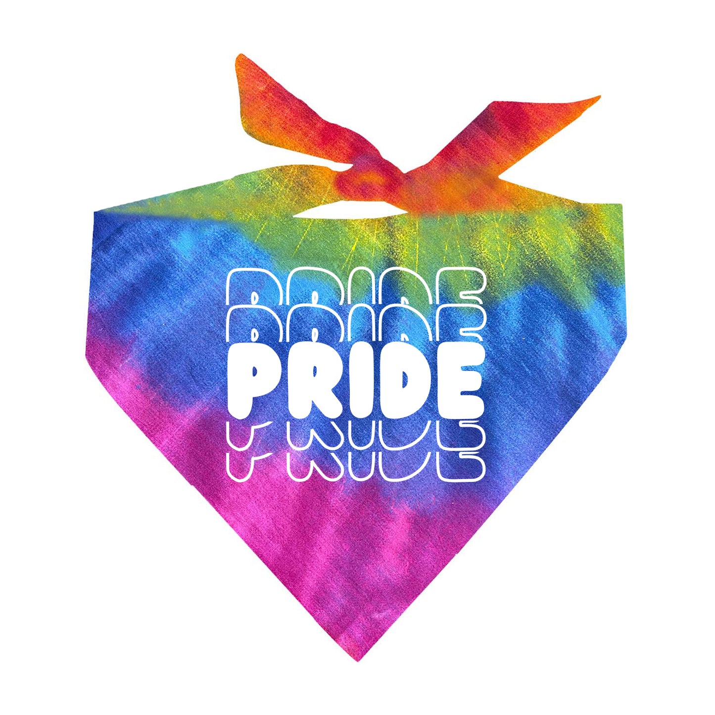 PRIDE Repeating White (Pride) Triangle Dog Bandana