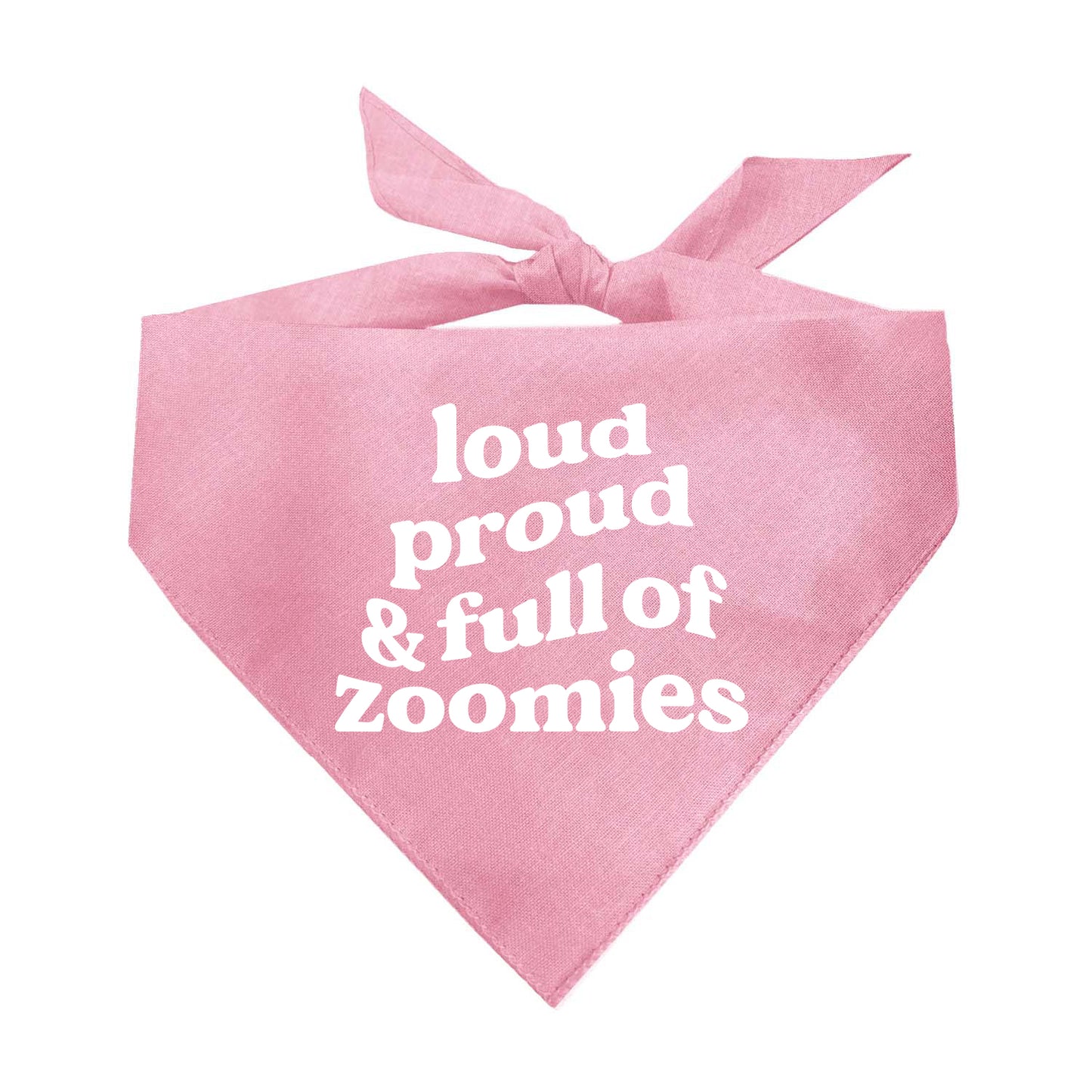 Loud Proud & Full of Zoomies (Pride) Triangle Dog Bandana