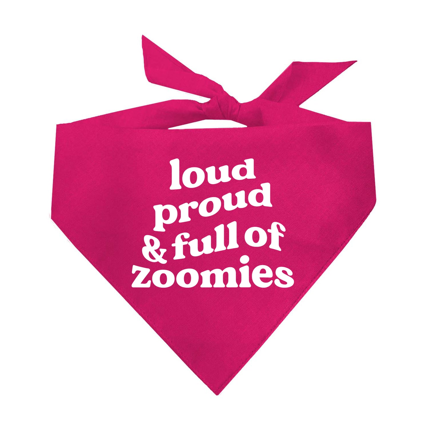 Loud Proud & Full of Zoomies (Pride) Triangle Dog Bandana