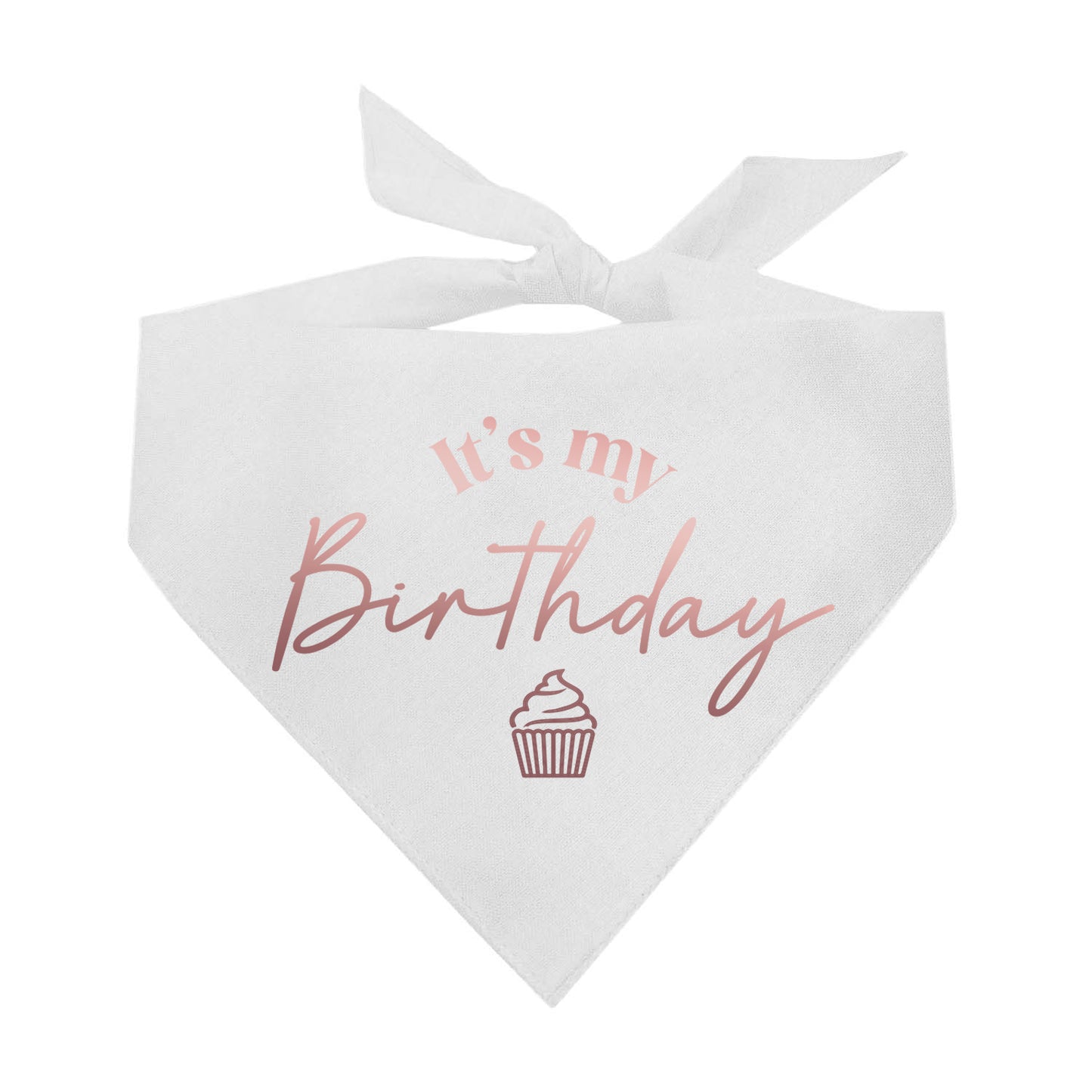 It's My Birthday Cupcake Metallic Dog Bandana