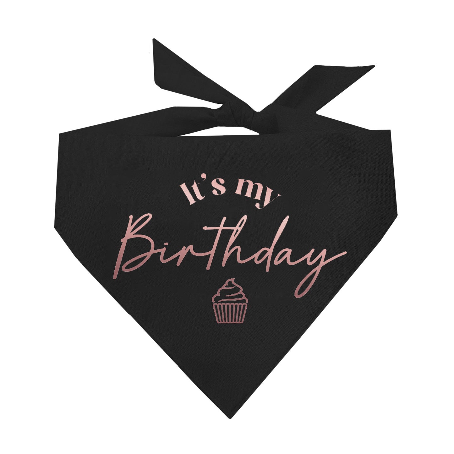 It's My Birthday Cupcake Metallic Dog Bandana