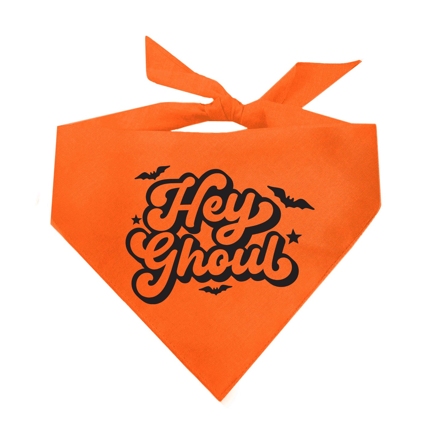 Hey Ghoul Dog Bandana | 100% Natural Cotton Triangle | Made in USA | Halloween Pet Accessory | Spooky Cute Dog Outfit
