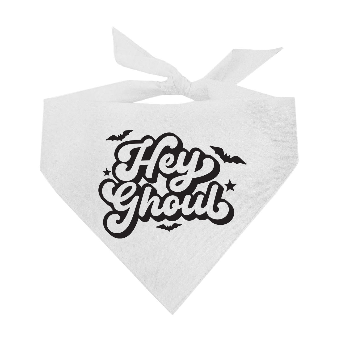 Hey Ghoul Dog Bandana | 100% Natural Cotton Triangle | Made in USA | Halloween Pet Accessory | Spooky Cute Dog Outfit