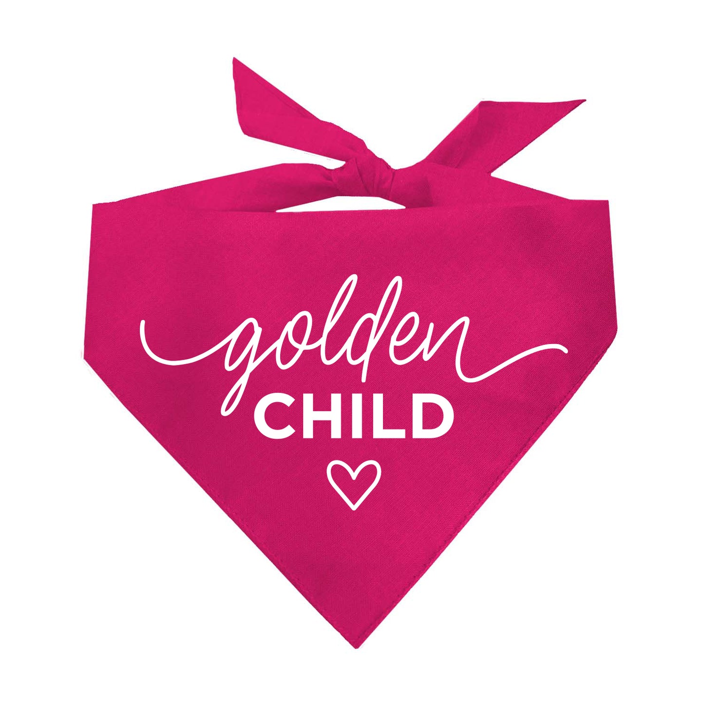 Golden Child Dog Bandana | 100% Natural Cotton Triangle | Made in USA | Cute & Funny Pet Accessory