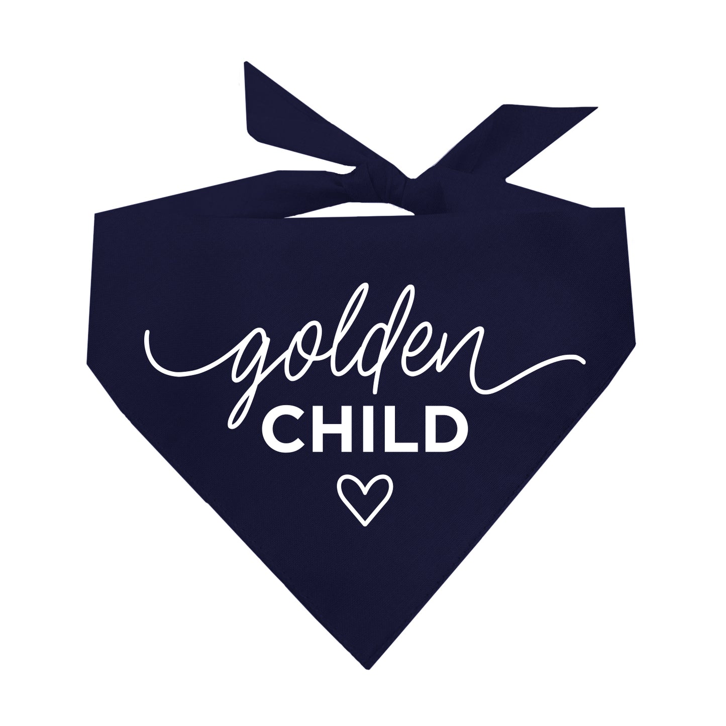 Golden Child Dog Bandana | 100% Natural Cotton Triangle | Made in USA | Cute & Funny Pet Accessory