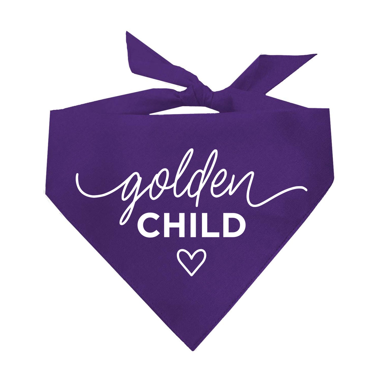 Golden Child Dog Bandana | 100% Natural Cotton Triangle | Made in USA | Cute & Funny Pet Accessory