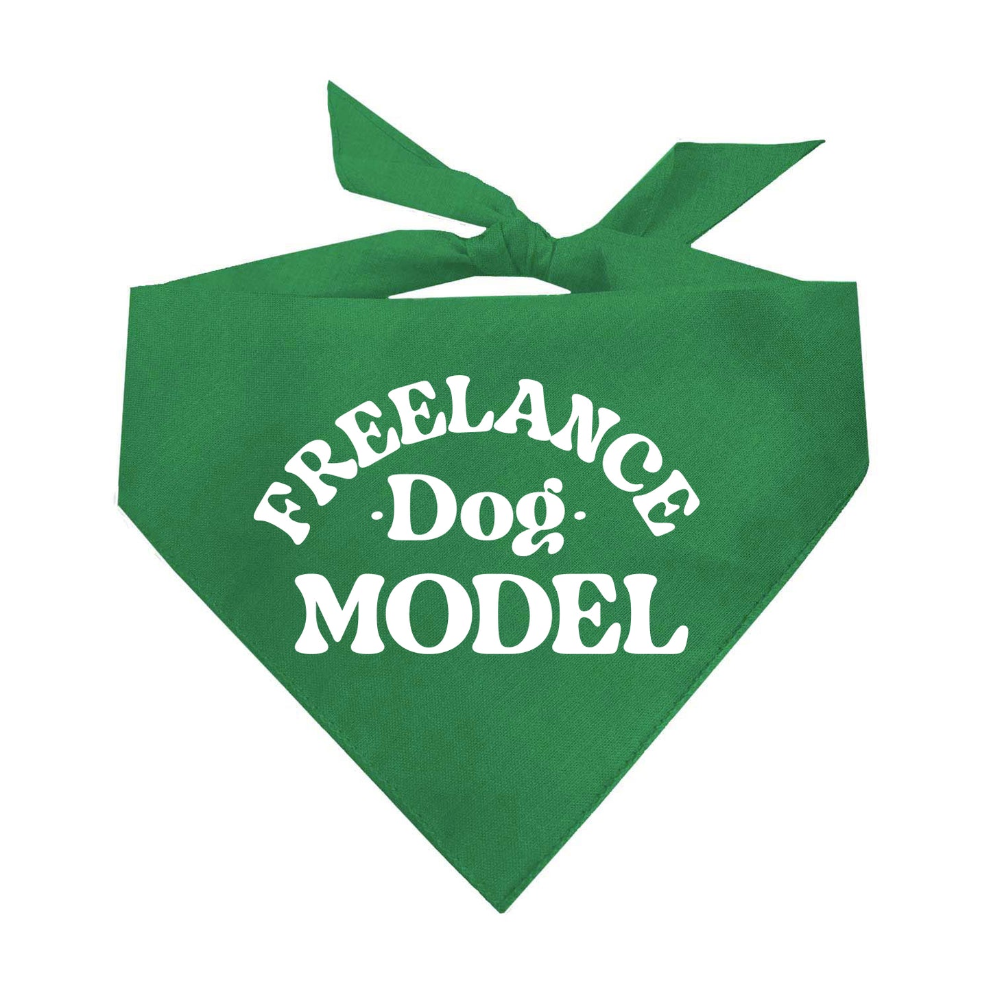 Freelance Dog Model Bandana | 100% Natural Cotton Triangle | Made in USA | Cute & Funny Pet Accessory