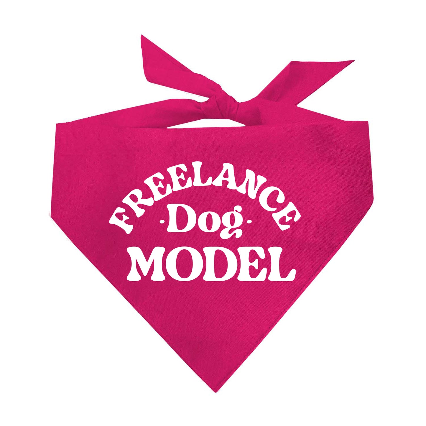 Freelance Dog Model Bandana | 100% Natural Cotton Triangle | Made in USA | Cute & Funny Pet Accessory