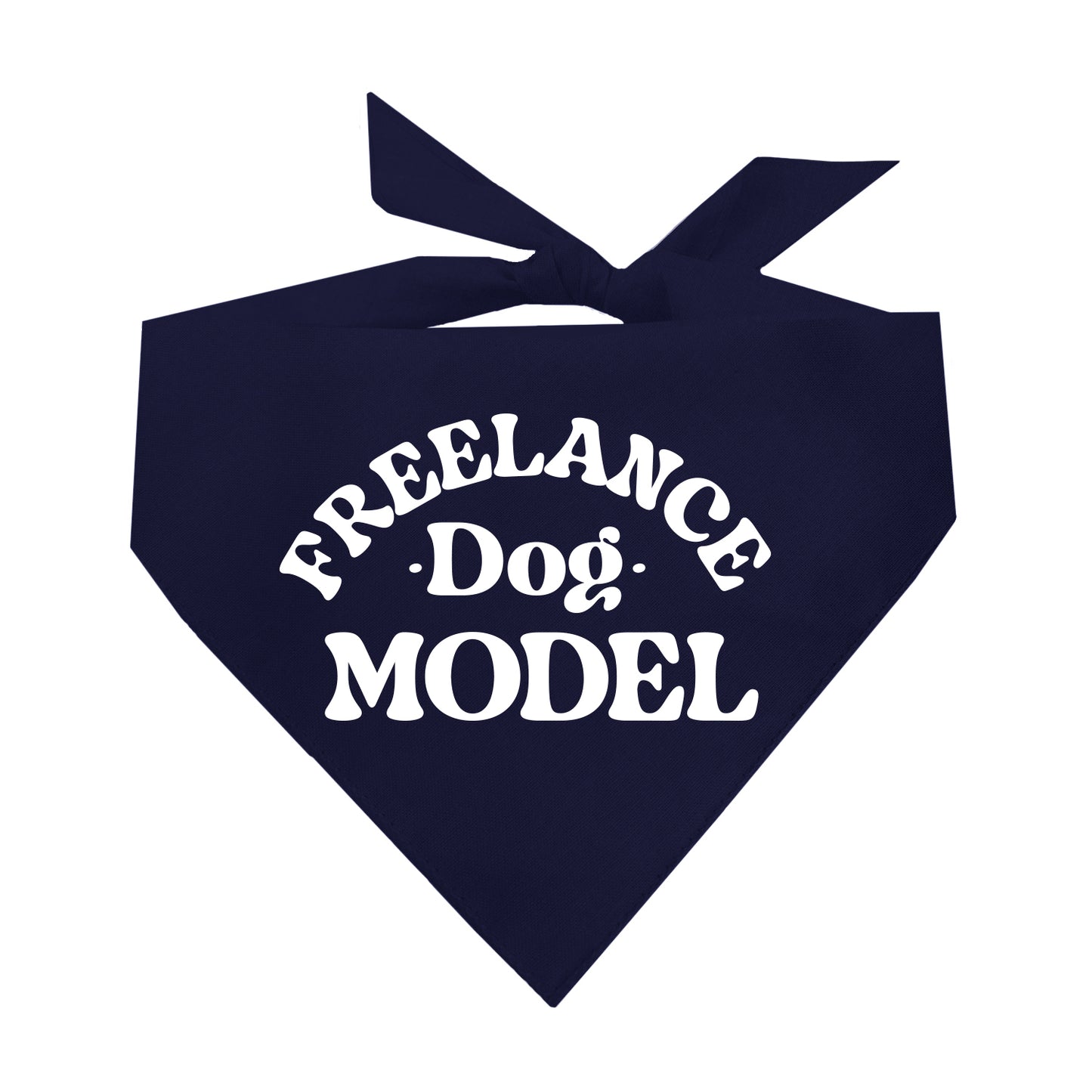 Freelance Dog Model Bandana | 100% Natural Cotton Triangle | Made in USA | Cute & Funny Pet Accessory