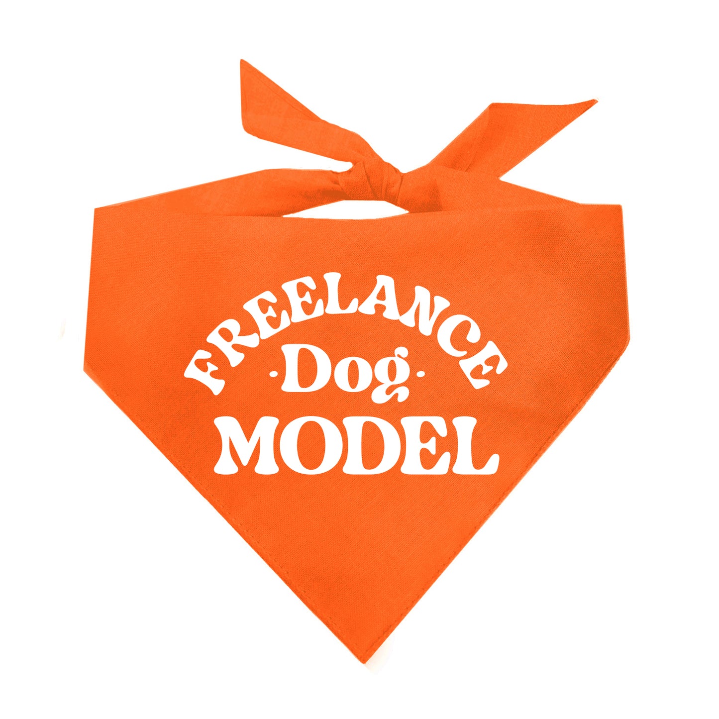 Freelance Dog Model Bandana | 100% Natural Cotton Triangle | Made in USA | Cute & Funny Pet Accessory