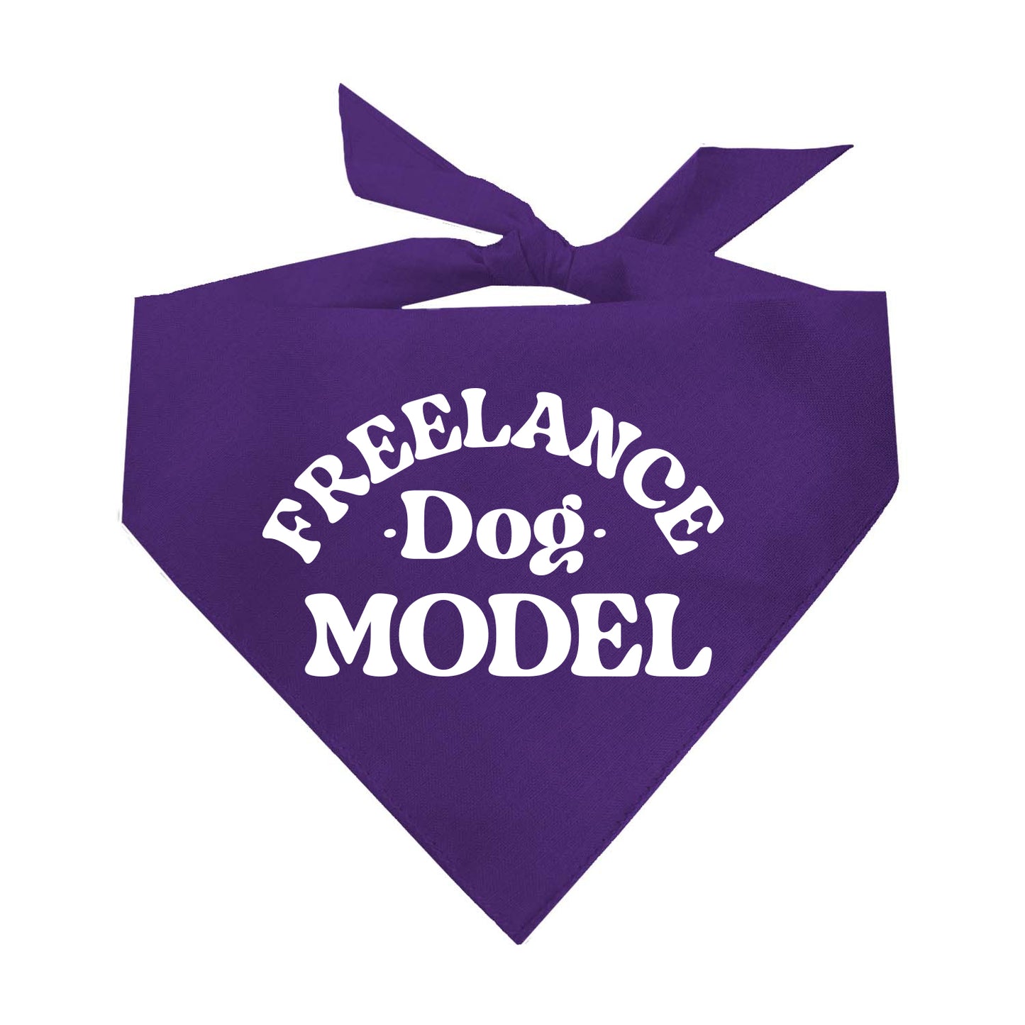 Freelance Dog Model Bandana | 100% Natural Cotton Triangle | Made in USA | Cute & Funny Pet Accessory