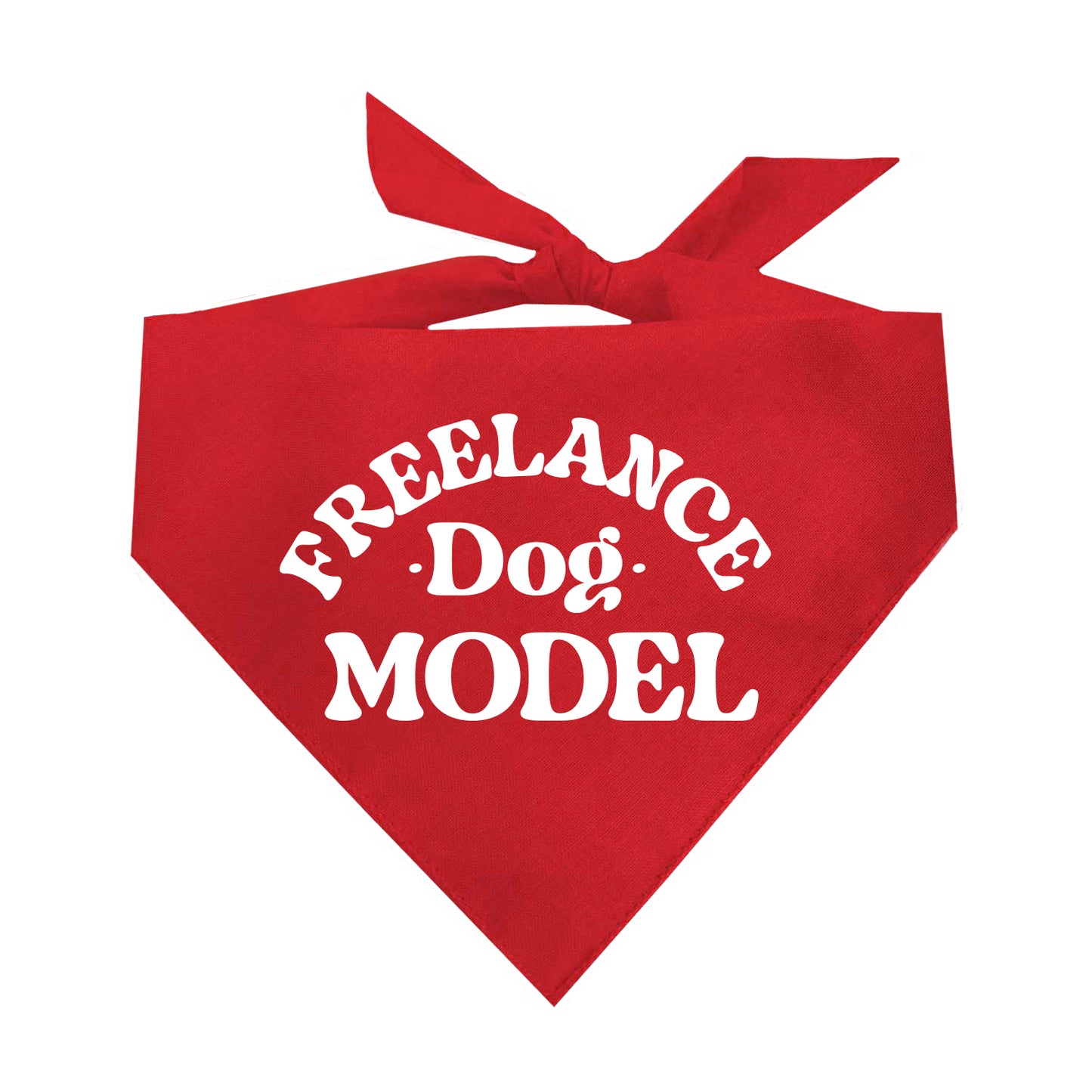 Freelance Dog Model Bandana | 100% Natural Cotton Triangle | Made in USA | Cute & Funny Pet Accessory