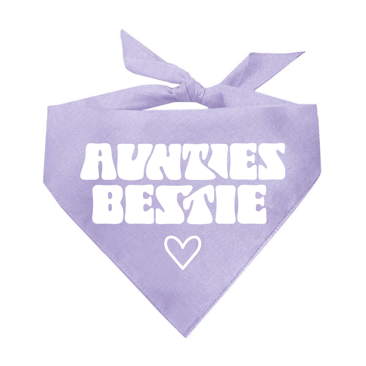 Auntie’s Bestie Dog Bandana | 100% Natural Cotton Triangle | Made in USA | Family Pet Accessory | Gift for Dog Lovers