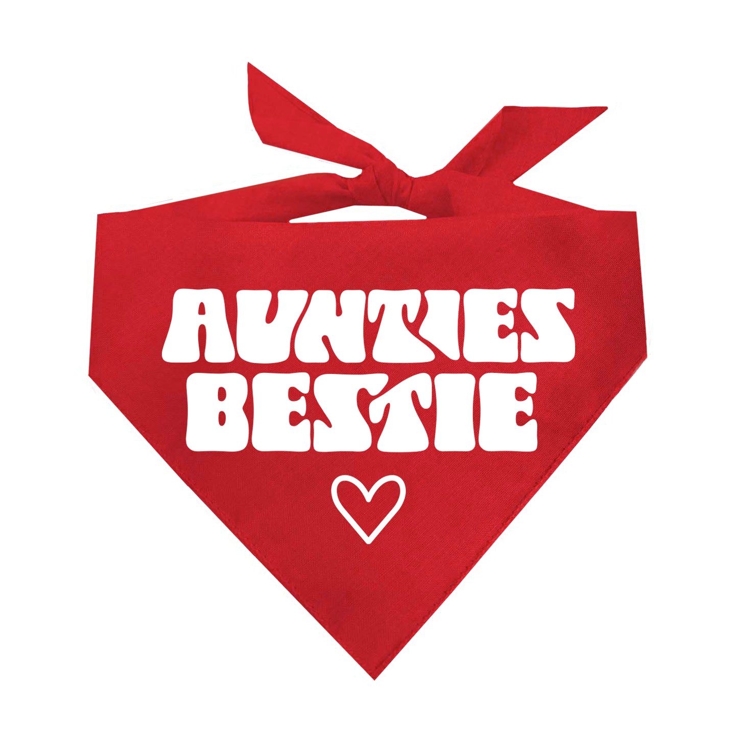 Auntie’s Bestie Dog Bandana | 100% Natural Cotton Triangle | Made in USA | Family Pet Accessory | Gift for Dog Lovers