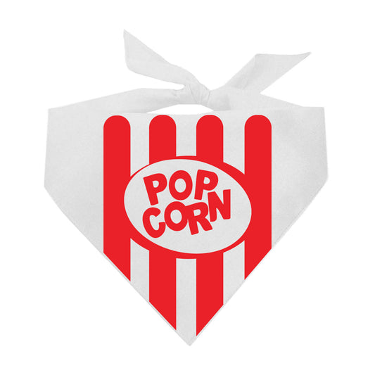 Popcorn Dog Bandana | 100% Natural Cotton Triangle | Made in USA | Fun Snack-Themed Pet Accessory