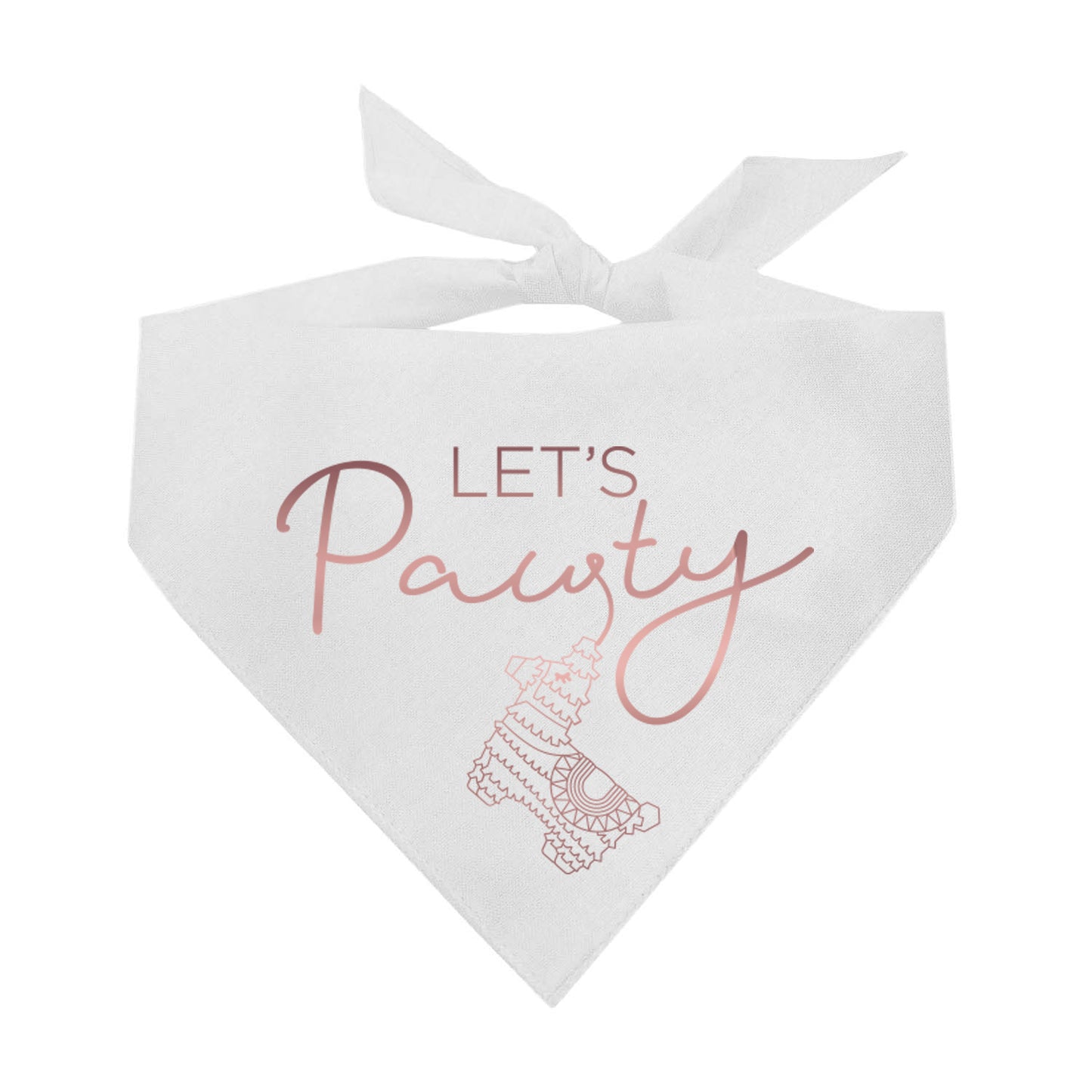 Let's Pawty Metallic Dog Bandana