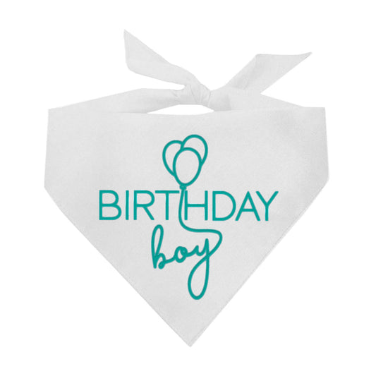 Birthday Boy Dog Bandana – Puff Print | Natural Cotton Birthday Pet Accessory