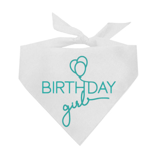 Birthday Girl Dog Bandana – Puff Print | Natural Cotton Birthday Pet Accessory