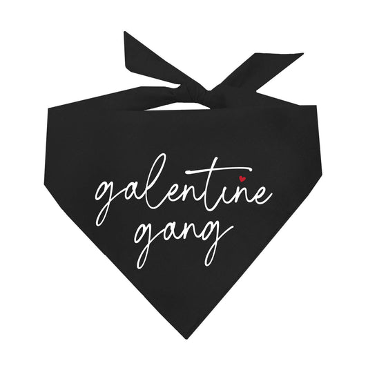 Galentine Gang Dog Bandana | 100% Natural Cotton Triangle | Made in USA | Valentine’s Day Pet Outfit | Puppy Friendship Accessory