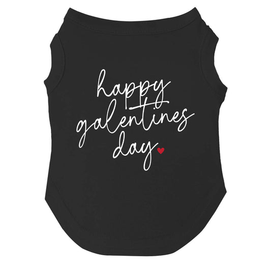Happy Galentine’s Day Dog Tee | Soft Cotton Blend | Made in USA | Funny Pet Outfit | Friendship Pup Apparel