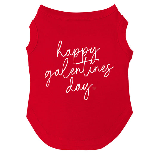 Happy Galentine’s Day Dog Tee | Soft Cotton Blend | Made in USA | Funny Pet Outfit | Friendship Pup Apparel