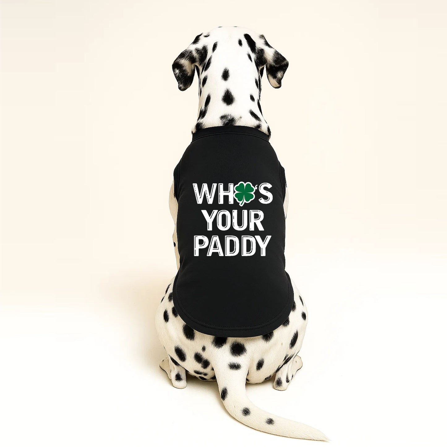 Who’s Your Paddy Dog Tee | Soft Cotton Blend | Made in USA | St. Patrick’s Day Dog Shirt | Funny Irish Pet Apparel