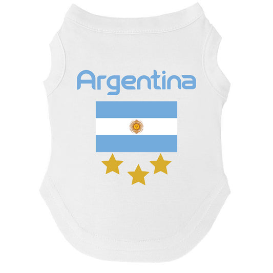 Argentina Soccer Dog Tee | World Cup Dog Shirt