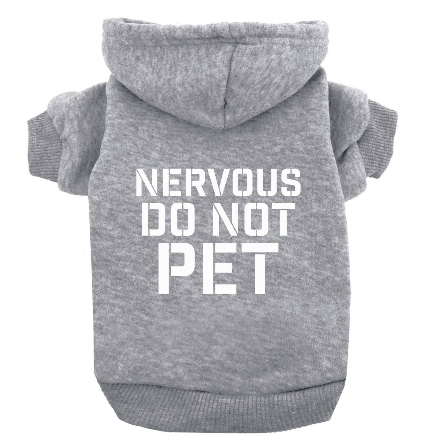 Nervous Do Not Pet Dog Hoodie