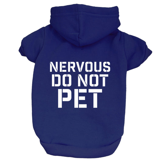Nervous Do Not Pet Dog Hoodie