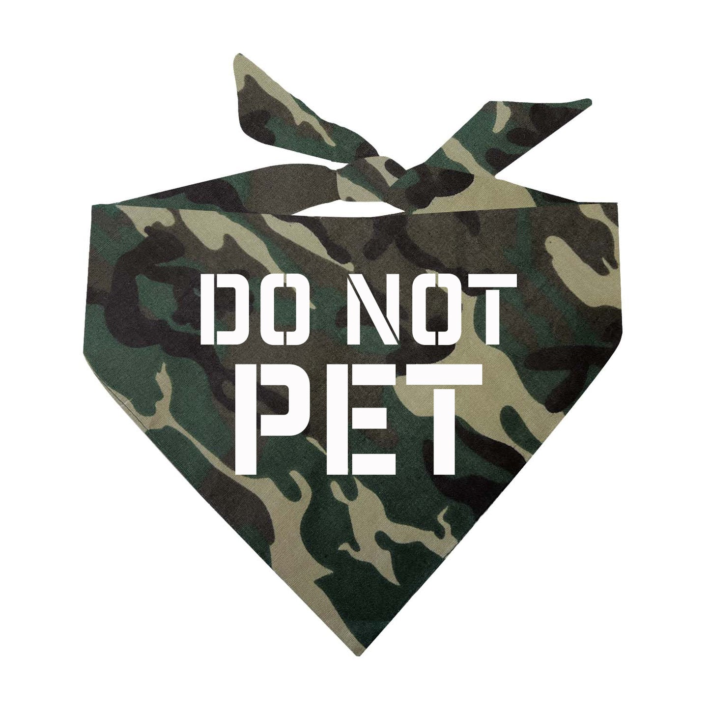 Do Not Pet Triangle Dog Bandana