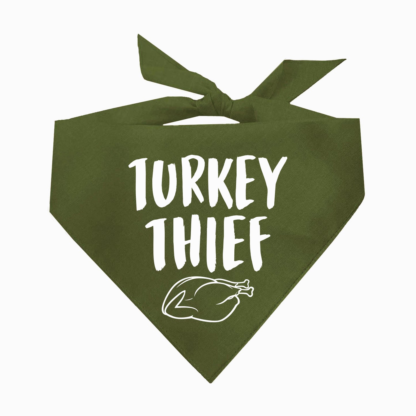 Turkey Thief Thanksgiving Triangle Dog Bandana (Assorted Fall Colors)