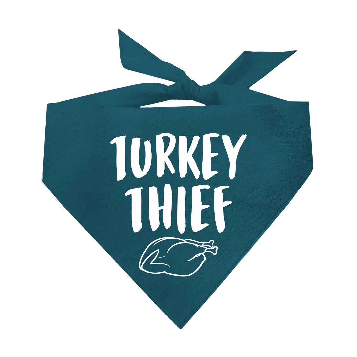 Turkey Thief Thanksgiving Triangle Dog Bandana (Assorted Fall Colors)
