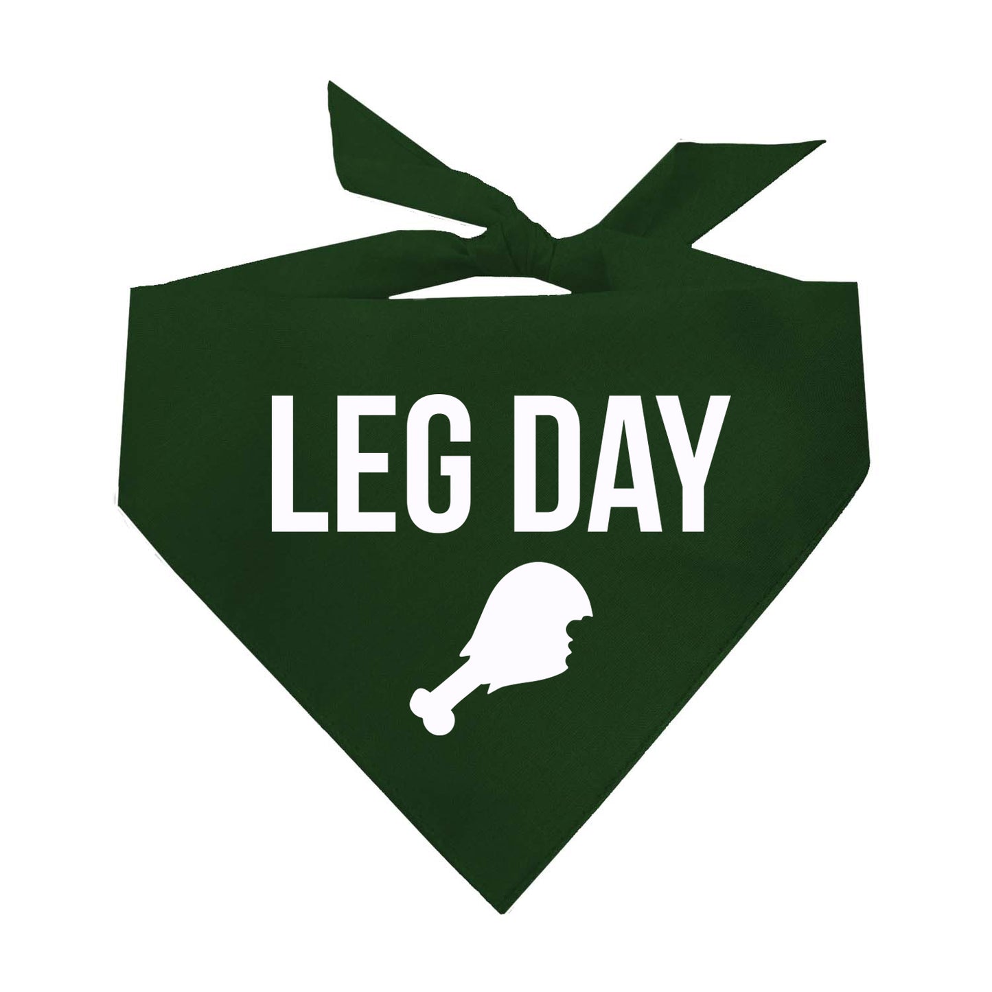 Leg Day Thanksgiving Triangle Dog Bandana (Assorted Fall Colors)