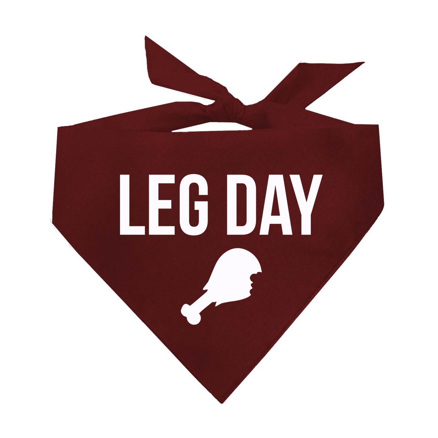 Leg Day Thanksgiving Triangle Dog Bandana (Assorted Fall Colors)