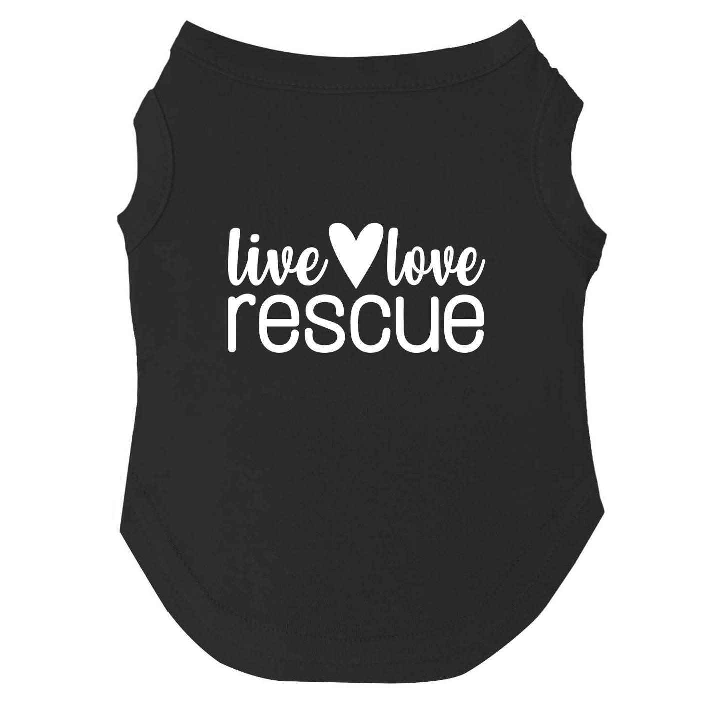 Live, Love, Rescue β Dog Tee | Rescue-Inspired Shirt | Soft, Breathable & Washable