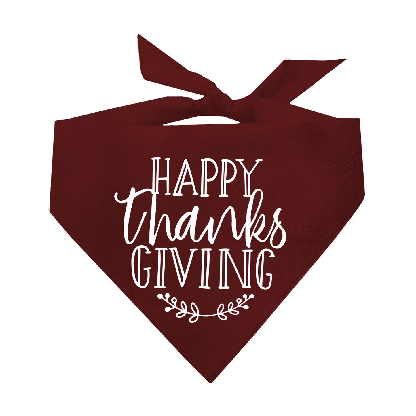 Happy Thanksgiving Triangle Dog Bandana (Assorted Fall Colors)