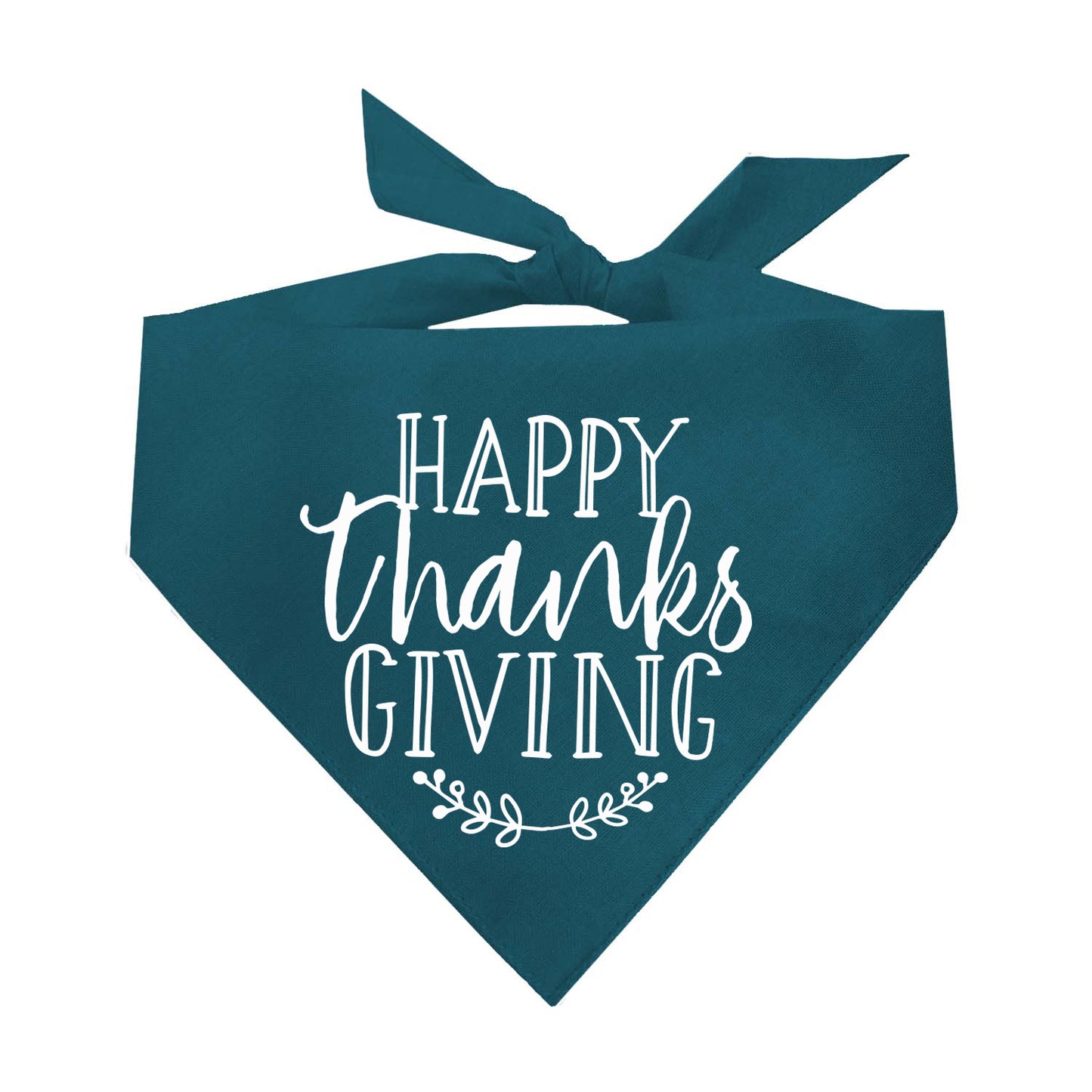 Happy Thanksgiving Triangle Dog Bandana (Assorted Fall Colors)